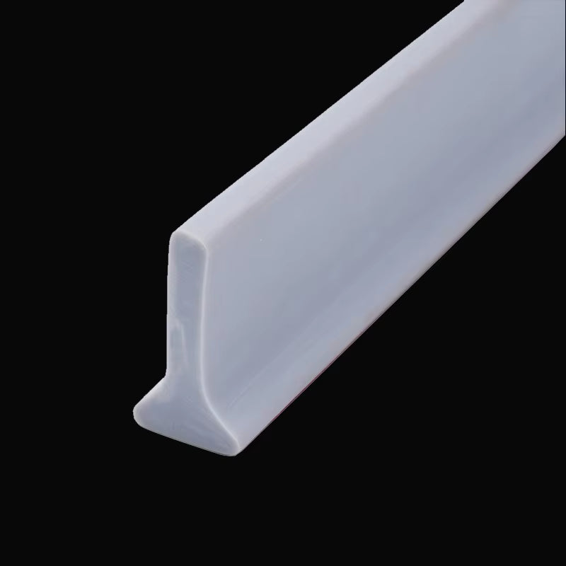 Rubber Silicone Shower Barrier Water Stopper Bathroom Waterproof Strip Water Retaining Strip Bendable Door Bottom Sealing Strip
