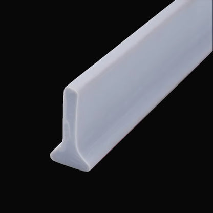 Rubber Silicone Shower Barrier Water Stopper Bathroom Waterproof Strip Water Retaining Strip Bendable Door Bottom Sealing Strip