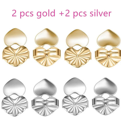 Love Heart Stud Back Lifters Adjustable Earring Lifts Ear Lobe Ster for Ornaments and Accesso Ries M2082