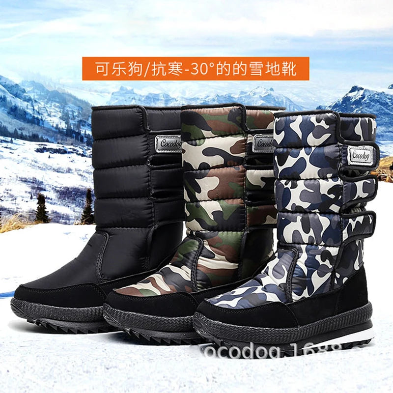 Women Snow Boots Platform Winter Boots Thick Plush Waterproof Non-Slip Boots Fashion Women Winter Shoes Warm Fur Botas Mujer