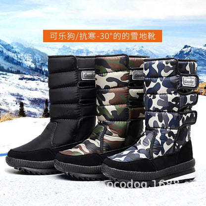 Women Snow Boots Platform Winter Boots Thick Plush Waterproof Non-Slip Boots Fashion Women Winter Shoes Warm Fur Botas Mujer
