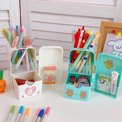 INS Style Pen Holder Creative Refrigerator Cute Large Capacity Desktop Storage Holder Fashion Sweet Multifunctional Pen Holder